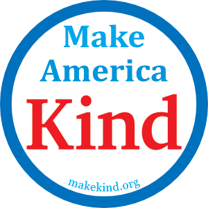 Red Make America Kind button