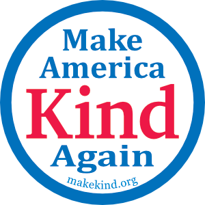 Red Make America Kind Again button